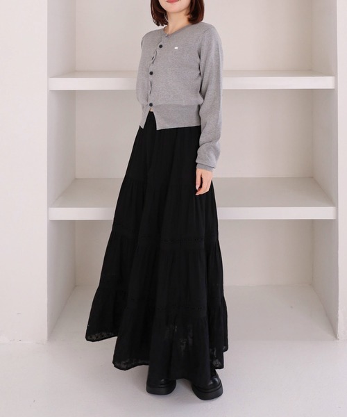 archives(アルシーヴ)の「コットンレースティアードスカート(スカート・レディース・ブラック/オフホワイト・MEDIUM)」の18枚目の写真