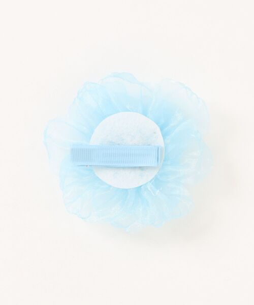 apres les cours(アプレレクール)の「チュールお花ヘアクリップ(バレッタ/ヘアクリップ・キッズ・ピンク/サックスブルー・FREE)」の3枚目の写真
