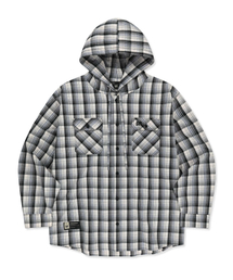CHECK HOOD SHIRTS - BLACK