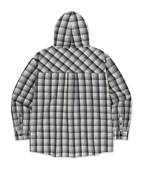 BROWNBREATH（ブラウンブレス）の「CHECK HOOD SHIRTS - BLACK（シャツ/ブラウス・レディース・その他・SMALL/MEDIUM/LARGE/X-LARGE）」の2枚目の写真