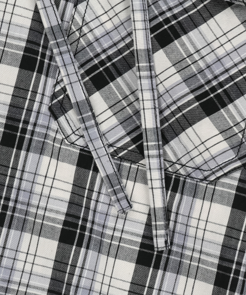 BROWNBREATH（ブラウンブレス）の「CHECK HOOD SHIRTS - BLACK（シャツ/ブラウス・レディース・その他・SMALL/MEDIUM/LARGE/X-LARGE）」の4枚目の写真