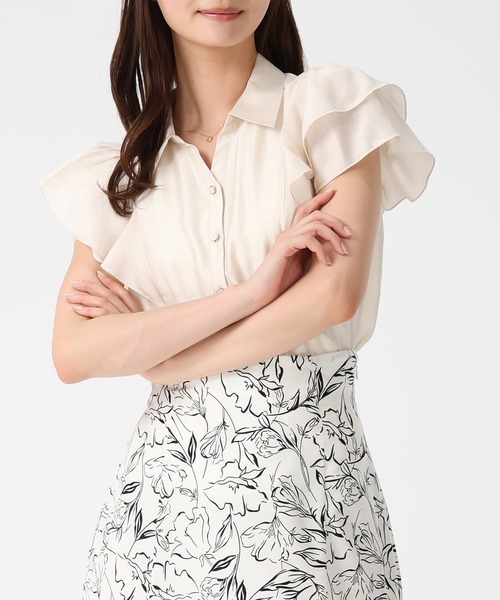 MISCH MASCH(ミッシュマッシュ)の「2026春夏新作 襟付きダブル袖シアーブラウス(シャツ/ブラウス・レディース・ブルー/ベージュ/ネイビー・フリ-)」の22枚目の写真