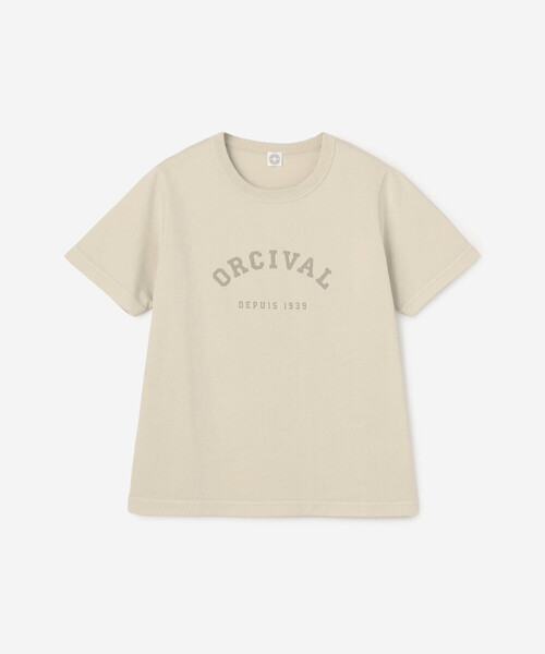 ORCIVAL(オーシバル)の「ORCIVAL | ジャージーニット コンパクトプリントTシャツ WOMEN(Tシャツ/カットソー・レディース・ピンク/グレイッシュベージュ/チャコール・1)」の2枚目の写真