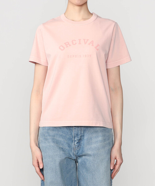 ORCIVAL(オーシバル)の「ORCIVAL | ジャージーニット コンパクトプリントTシャツ WOMEN(Tシャツ/カットソー・レディース・ピンク/グレイッシュベージュ/チャコール・1)」の9枚目の写真