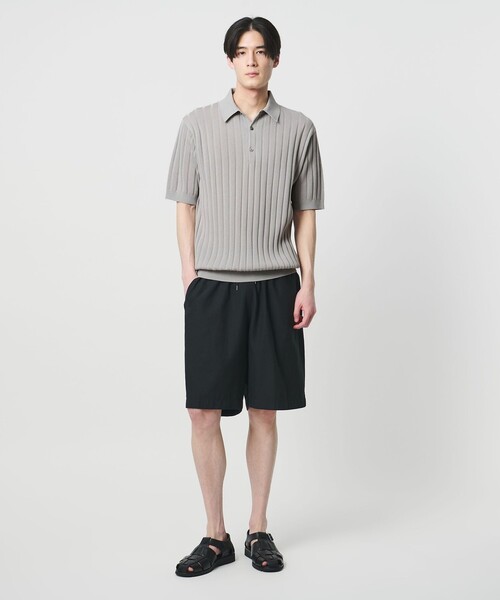 UNITED ARROWS(ユナイテッドアローズ)の「シャーリーカーン ワイドリブ ニットポロシャツ(ポロシャツ・メンズ・ダークブラウン/ライトグレー/ブラック/コバルトブルー・XL/L/M/S)」の10枚目の写真