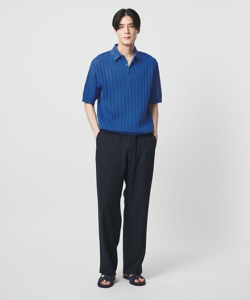 UNITED ARROWS(ユナイテッドアローズ)の「シャーリーカーン ワイドリブ ニットポロシャツ(ポロシャツ・メンズ・ダークブラウン/ライトグレー/ブラック/コバルトブルー・XL/L/M/S)」の12枚目の写真