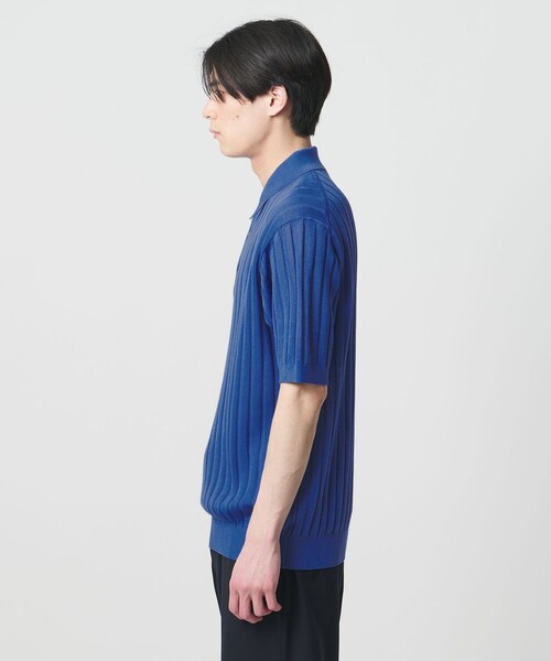 UNITED ARROWS(ユナイテッドアローズ)の「シャーリーカーン ワイドリブ ニットポロシャツ(ポロシャツ・メンズ・ダークブラウン/ライトグレー/ブラック/コバルトブルー・XL/L/M/S)」の14枚目の写真