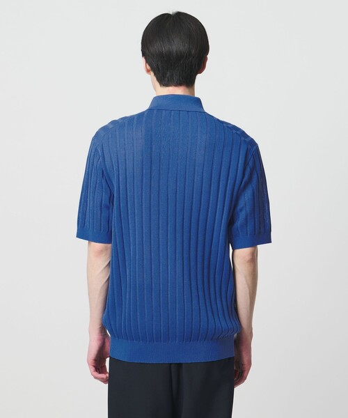 UNITED ARROWS(ユナイテッドアローズ)の「シャーリーカーン ワイドリブ ニットポロシャツ(ポロシャツ・メンズ・ダークブラウン/ライトグレー/ブラック/コバルトブルー・XL/L/M/S)」の15枚目の写真
