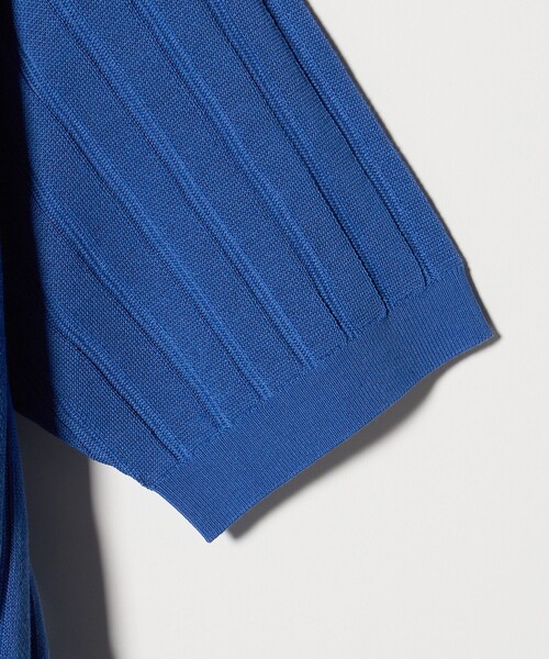 UNITED ARROWS(ユナイテッドアローズ)の「シャーリーカーン ワイドリブ ニットポロシャツ(ポロシャツ・メンズ・ダークブラウン/ライトグレー/ブラック/コバルトブルー・XL/L/M/S)」の5枚目の写真