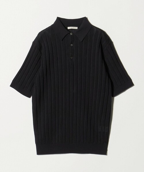 UNITED ARROWS(ユナイテッドアローズ)の「シャーリーカーン ワイドリブ ニットポロシャツ(ポロシャツ・メンズ・ダークブラウン/ライトグレー/ブラック/コバルトブルー・XL/L/M/S)」の8枚目の写真