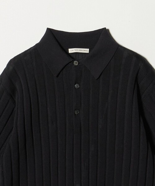 UNITED ARROWS(ユナイテッドアローズ)の「シャーリーカーン ワイドリブ ニットポロシャツ(ポロシャツ・メンズ・ダークブラウン/ライトグレー/ブラック/コバルトブルー・XL/L/M/S)」の19枚目の写真