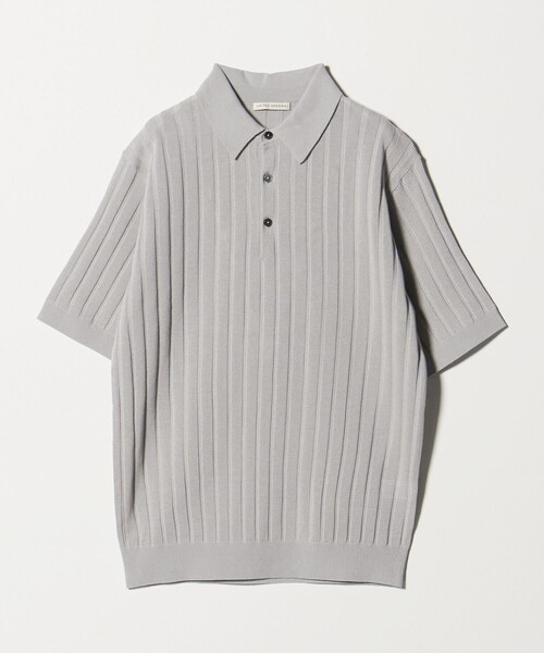 UNITED ARROWS(ユナイテッドアローズ)の「シャーリーカーン ワイドリブ ニットポロシャツ(ポロシャツ・メンズ・ダークブラウン/ライトグレー/ブラック/コバルトブルー・XL/L/M/S)」の21枚目の写真