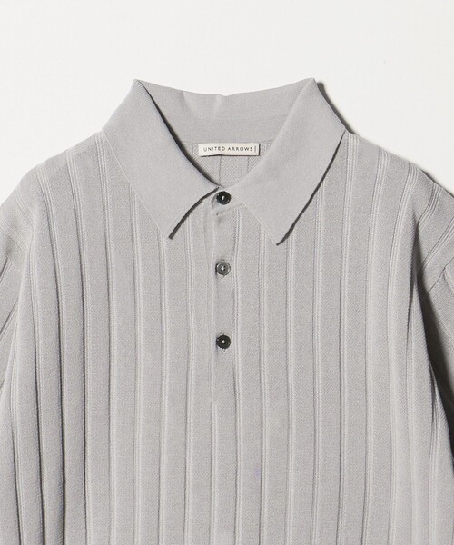 UNITED ARROWS(ユナイテッドアローズ)の「シャーリーカーン ワイドリブ ニットポロシャツ(ポロシャツ・メンズ・ダークブラウン/ライトグレー/ブラック/コバルトブルー・XL/L/M/S)」の22枚目の写真