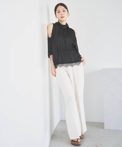 NOELA(ノエラ)の「ストレートパンツ(その他パンツ・レディース・ネイビー/オフホワイト・S/M)」の1枚目の写真