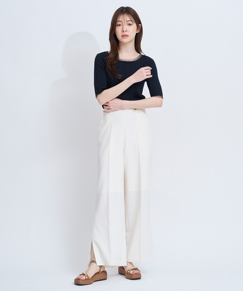 NOELA(ノエラ)の「ストレートパンツ(その他パンツ・レディース・ネイビー/オフホワイト・S/M)」の4枚目の写真