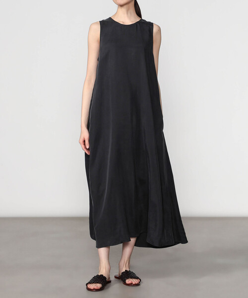 LE GLAZIK（ルグラジック）の「LE GLAZIK | キュプラ ノースリーブワンピース WOMEN（ワンピース・レディース・ブルー系その他/チャコール/グレイッシュベージュ・36）」の2枚目の写真