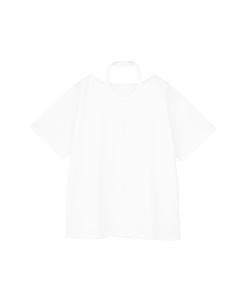 CLANE(クラネ)の「W FACE NOTCHED RIB OVER TOPS(Tシャツ/カットソー・レディース・サックスブルー/ブラック/ホワイト・F)」の20枚目の写真