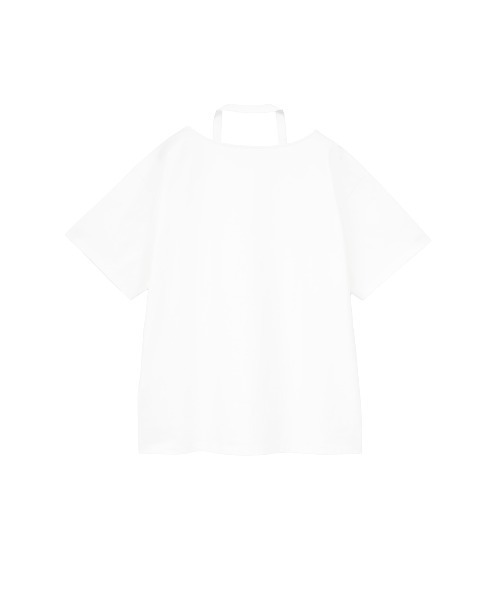 CLANE(クラネ)の「W FACE NOTCHED RIB OVER TOPS(Tシャツ/カットソー・レディース・サックスブルー/ブラック/ホワイト・F)」の21枚目の写真