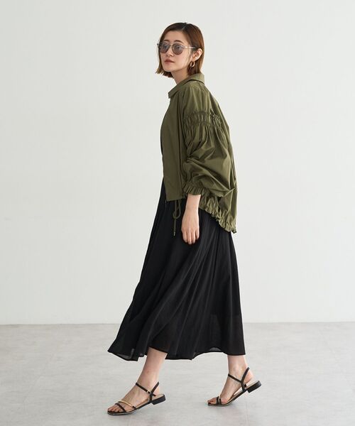 YECCA VECCA（イェッカヴェッカ）の「ドライタッチシアーキュロットパンツ（その他パンツ・レディース・ブラウン/ブラック・FREE）」の7枚目の写真