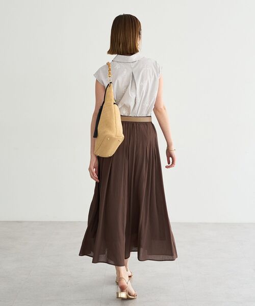 YECCA VECCA（イェッカヴェッカ）の「ドライタッチシアーキュロットパンツ（その他パンツ・レディース・ブラウン/ブラック・FREE）」の15枚目の写真