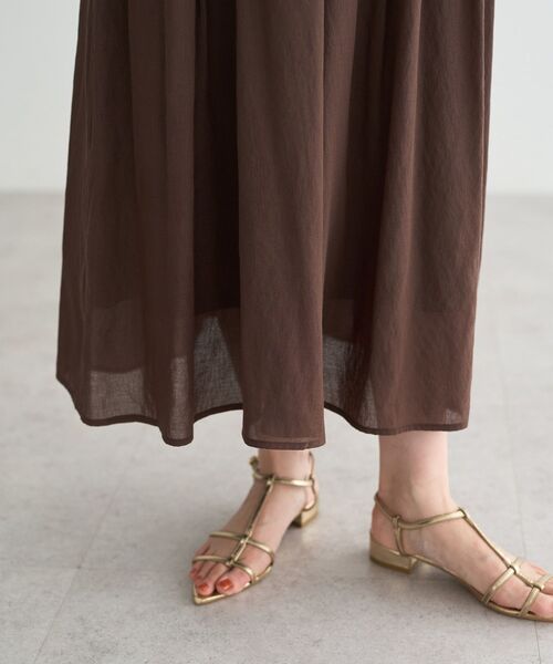 YECCA VECCA（イェッカヴェッカ）の「ドライタッチシアーキュロットパンツ（その他パンツ・レディース・ブラウン/ブラック・FREE）」の18枚目の写真