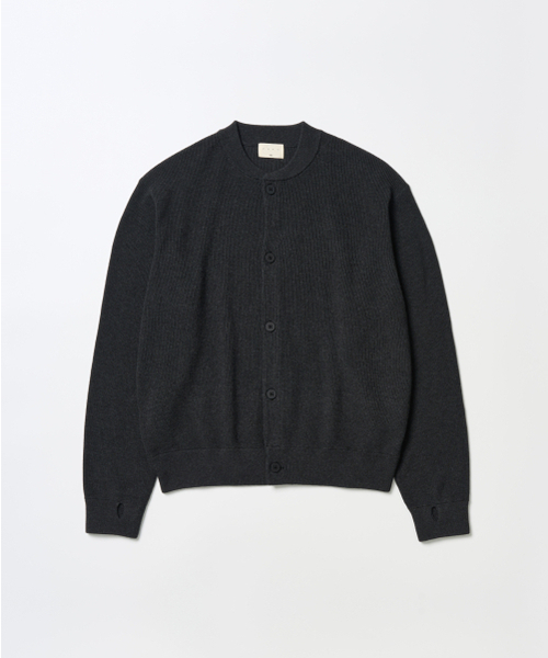 Minimal Fingerhole Hollow Cardigan (чёрный) — минималистичный кардиган с дырками для пальцев (чёрный)