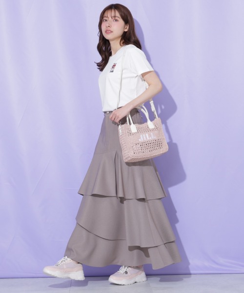 JILL by JILL STUART（ジルバイジルスチュアート）の「スクエアロゴトート（ショルダーバッグ・レディース・ベージュ/ブルー/ピンク/ホワイト・FREE）」の11枚目の写真