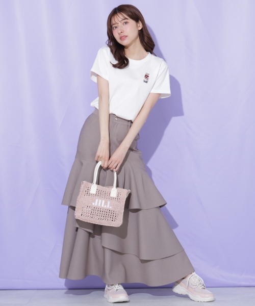 JILL by JILL STUART（ジルバイジルスチュアート）の「スクエアロゴトート（ショルダーバッグ・レディース・ベージュ/ブルー/ピンク/ホワイト・FREE）」の10枚目の写真