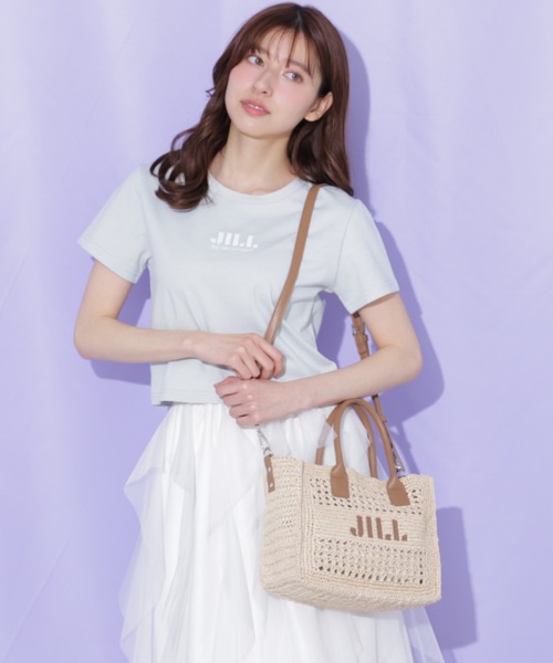 JILL by JILL STUART（ジルバイジルスチュアート）の「スクエアロゴトート（ショルダーバッグ・レディース・ベージュ/ブルー/ピンク/ホワイト・FREE）」の13枚目の写真