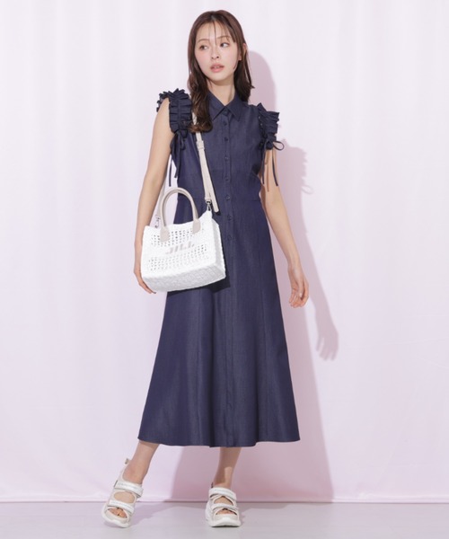 JILL by JILL STUART（ジルバイジルスチュアート）の「スクエアロゴトート（ショルダーバッグ・レディース・ベージュ/ブルー/ピンク/ホワイト・FREE）」の20枚目の写真