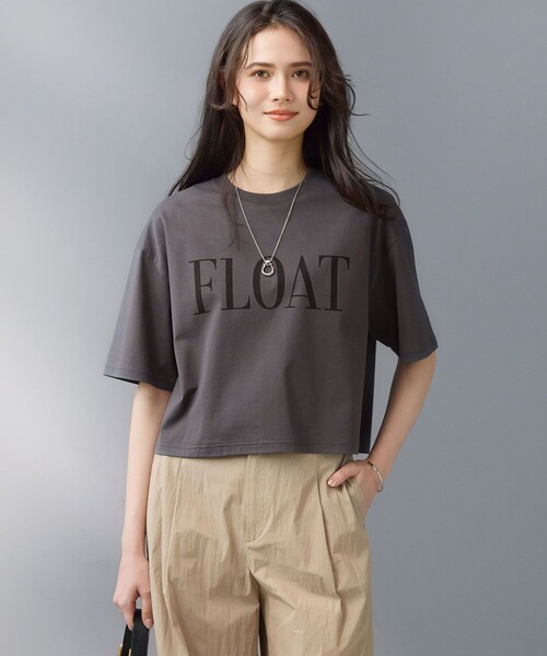 23区 L(ニジュウサンクオオキイサイズ)の「ヴィンテージライクジャージー クロップド ロゴ Tシャツ(Tシャツ/カットソー・レディース・グレー系/ライラック系/ホワイト系/オレンジ系・46/44)」の2枚目の写真