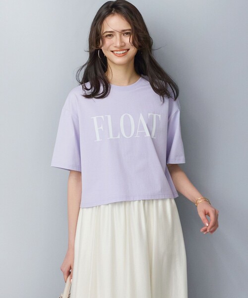23区 L(ニジュウサンクオオキイサイズ)の「ヴィンテージライクジャージー クロップド ロゴ Tシャツ(Tシャツ/カットソー・レディース・グレー系/ライラック系/ホワイト系/オレンジ系・46/44)」の3枚目の写真