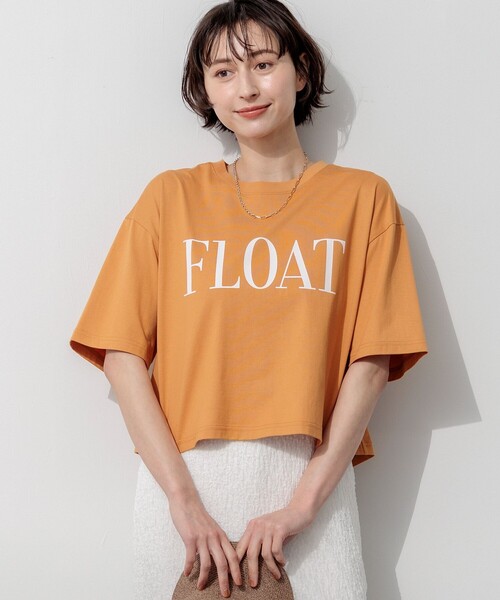 23区 L(ニジュウサンクオオキイサイズ)の「ヴィンテージライクジャージー クロップド ロゴ Tシャツ(Tシャツ/カットソー・レディース・グレー系/ライラック系/ホワイト系/オレンジ系・46/44)」の4枚目の写真