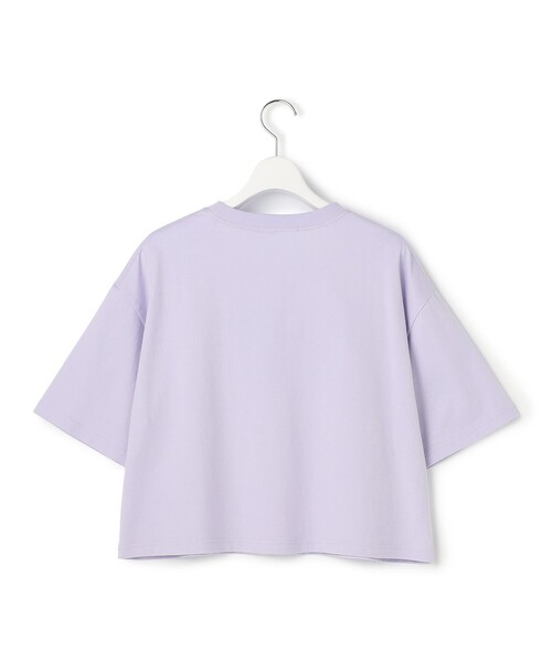 23区 L(ニジュウサンクオオキイサイズ)の「ヴィンテージライクジャージー クロップド ロゴ Tシャツ(Tシャツ/カットソー・レディース・グレー系/ライラック系/ホワイト系/オレンジ系・46/44)」の7枚目の写真
