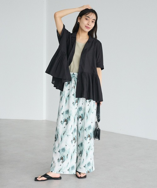 CRAFT STANDARD BOUTIQUE(クラフトスタンダードブティック)の「接触冷感 プリントイージーパンツ(その他パンツ・レディース・グリーン/ライトベージュ・L/M)」の22枚目の写真