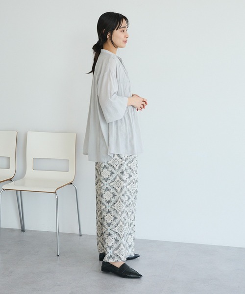 CRAFT STANDARD BOUTIQUE(クラフトスタンダードブティック)の「接触冷感 プリントイージーパンツ(その他パンツ・レディース・グリーン/ライトベージュ・L/M)」の5枚目の写真
