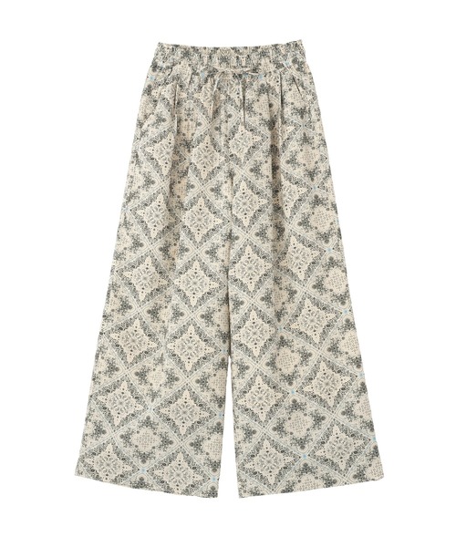 CRAFT STANDARD BOUTIQUE(クラフトスタンダードブティック)の「接触冷感 プリントイージーパンツ(その他パンツ・レディース・グリーン/ライトベージュ・L/M)」の9枚目の写真