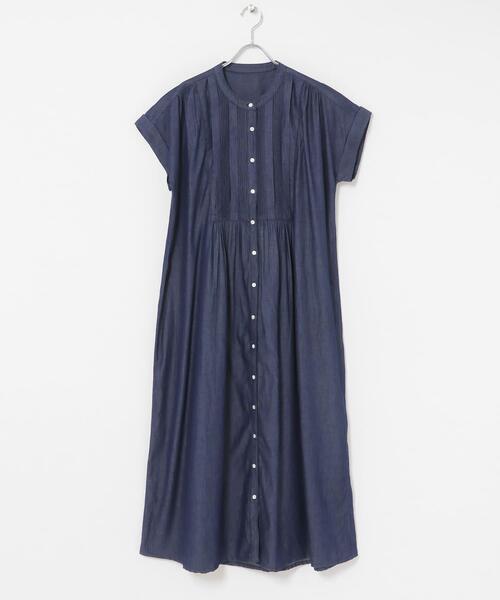 URBAN RESEARCH Sonny Label(アーバンリサーチサニーレーベル)の「デニムピンタックヨークフレンチワンピース(ワンピース・レディース・ライトインディゴブルー/インディゴブルー・FREE)」の7枚目の写真