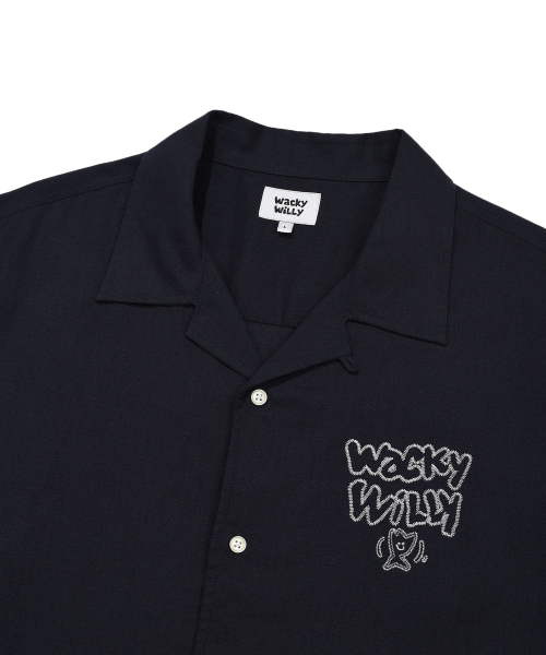 Wacky WiLLy（ワッキーウィリー）の「リネン半袖シャツネイビー（シャツ/ブラウス・レディース・その他・SMALL/MEDIUM/LARGE/X-LARGE）」の4枚目の写真