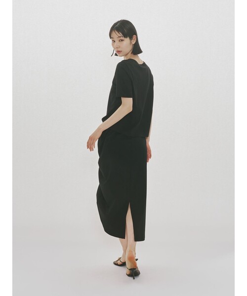 MIDIUMISOLID(ミディウミソリッド)の「MIDIUMISOLID for Ladies ドローストリングスカート(スカート・レディース・グレー/ブラック・36/38)」の10枚目の写真