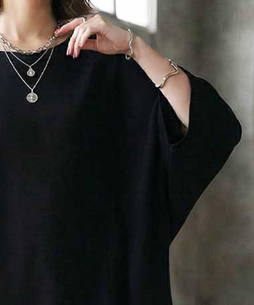 antiqua（アンティカ）の「ドルマン ニット パンツ コーデセット（ニット/セーター・レディース・ベージュ系その他/ブルー/ブラック/レッド・LARGE/MEDIUM）」の6枚目の写真