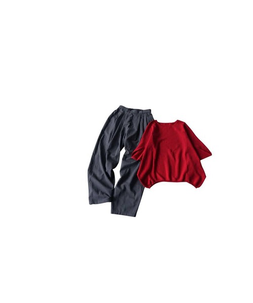 antiqua（アンティカ）の「ドルマン ニット パンツ コーデセット（ニット/セーター・レディース・ベージュ系その他/ブルー/ブラック/レッド・LARGE/MEDIUM）」の21枚目の写真