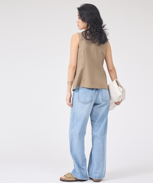 Rouge vif Anna（ルージュヴィフアンナ）の「【セットアップ対応】リネン混ジレ/ベスト（ベスト・レディース・ベージュ/チャコールグレー・フリー）」の17枚目の写真