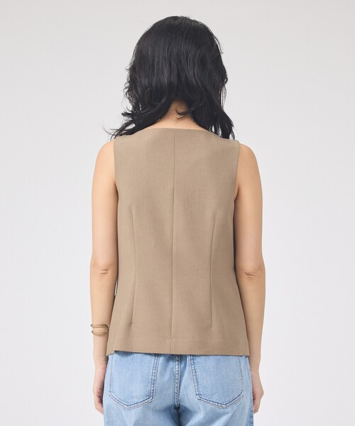 Rouge vif Anna（ルージュヴィフアンナ）の「【セットアップ対応】リネン混ジレ/ベスト（ベスト・レディース・ベージュ/チャコールグレー・フリー）」の20枚目の写真