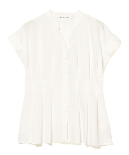 Ray BEAMS(レイビームス)の「タック ウエスト スキッパー シャツ(シャツ/ブラウス・レディース・ホワイト/ブラック・ONE SIZE)」の8枚目の写真