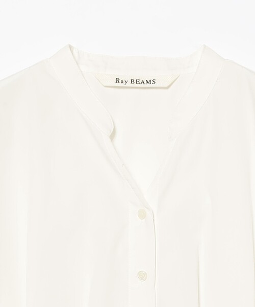Ray BEAMS(レイビームス)の「タック ウエスト スキッパー シャツ(シャツ/ブラウス・レディース・ホワイト/ブラック・ONE SIZE)」の9枚目の写真