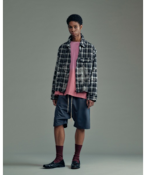ADAM PATEK(アダムパテック)の「ripple sarouel short pants(その他パンツ・メンズ・グレー/ブラック・1/2)」の9枚目の写真