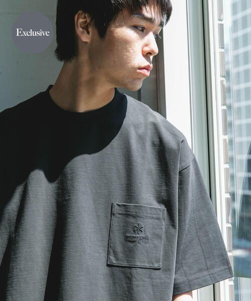Snow Peak（スノーピーク）の「『別注』Snow Peak Apparel×DOORS　POCKET LOGO SHORT-SLEEVE T-SHIRTS（Tシャツ/カットソー・メンズ・ホワイト/ブルー/チャコールグレー/グリーン・X-LARGE/LARGE/MEDIUM）」の2枚目の写真