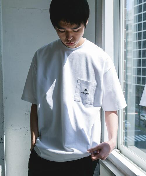 Snow Peak（スノーピーク）の「『別注』Snow Peak Apparel×DOORS　POCKET LOGO SHORT-SLEEVE T-SHIRTS（Tシャツ/カットソー・メンズ・ホワイト/ブルー/チャコールグレー/グリーン・X-LARGE/LARGE/MEDIUM）」の7枚目の写真