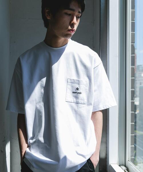 Snow Peak（スノーピーク）の「『別注』Snow Peak Apparel×DOORS　POCKET LOGO SHORT-SLEEVE T-SHIRTS（Tシャツ/カットソー・メンズ・ホワイト/ブルー/チャコールグレー/グリーン・X-LARGE/LARGE/MEDIUM）」の8枚目の写真